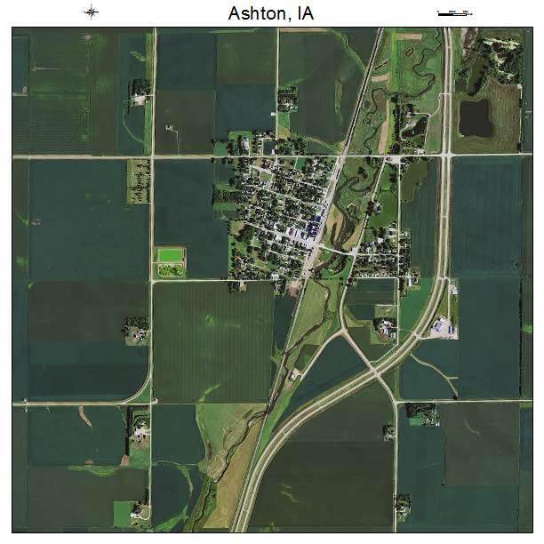 Ashton, IA air photo map