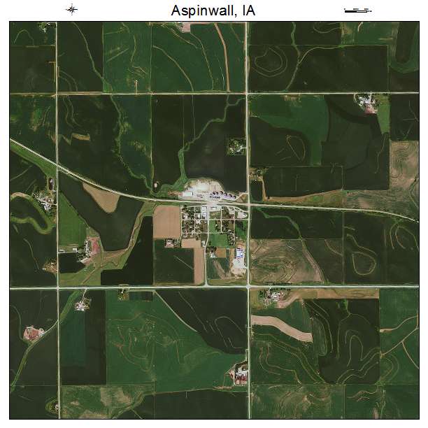 Aspinwall, IA air photo map