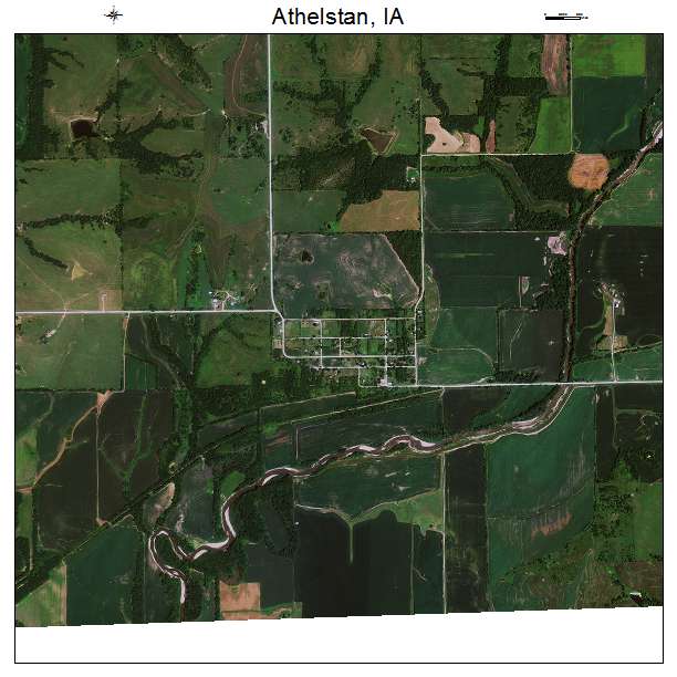 Athelstan, IA air photo map