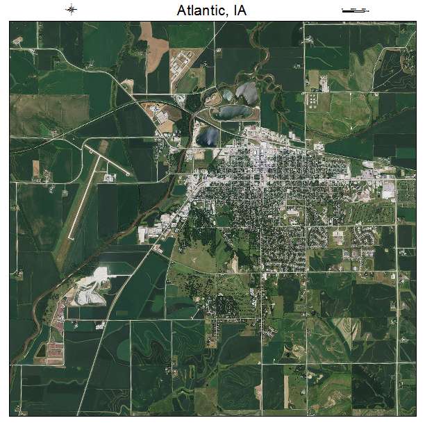 Atlantic, IA air photo map