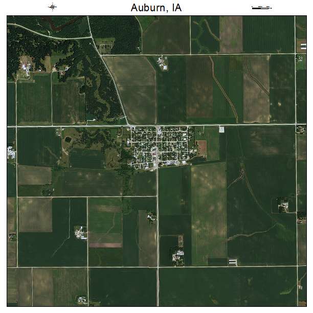 Auburn, IA air photo map