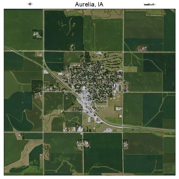 Aurelia, IA air photo map