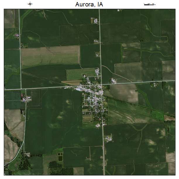 Aurora, IA air photo map