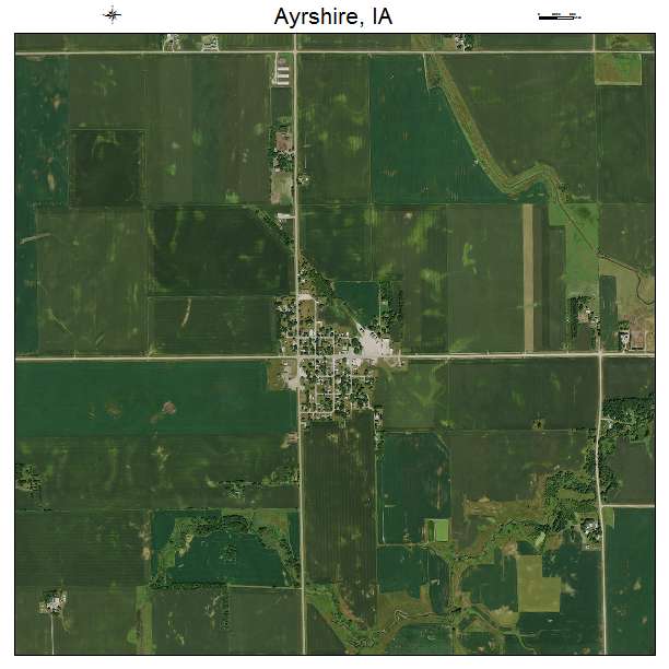 Ayrshire, IA air photo map