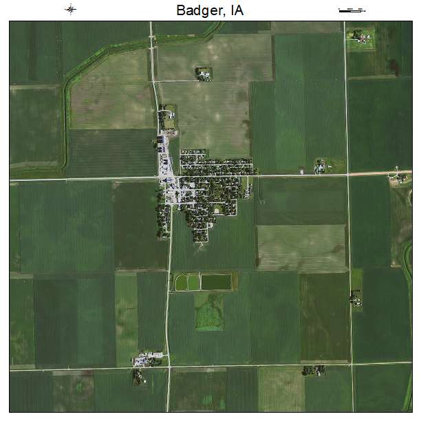 Badger, IA air photo map
