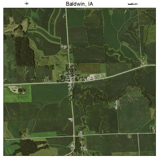 Baldwin, IA air photo map