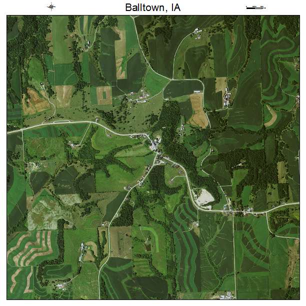 Balltown, IA air photo map