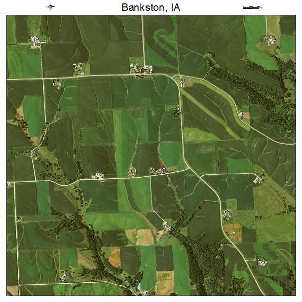 Bankston, IA air photo map