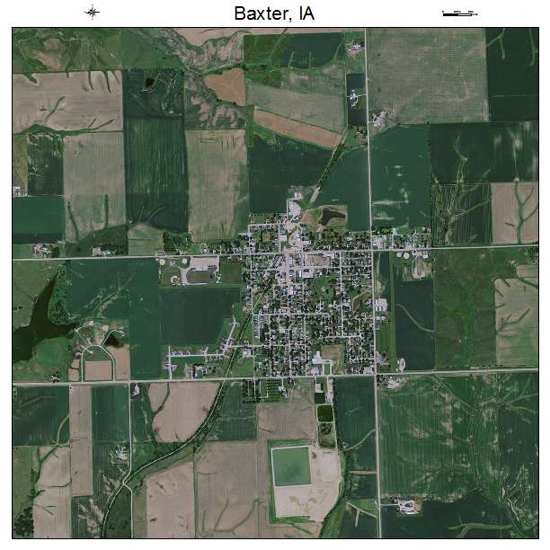 Baxter, IA air photo map