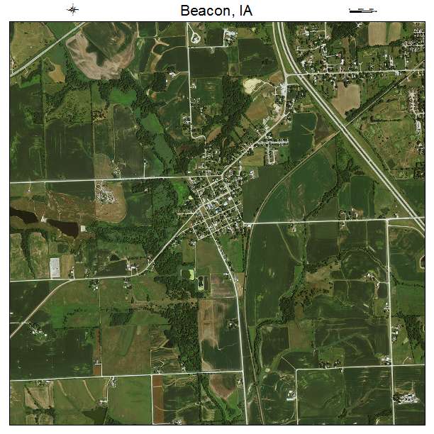 Beacon, IA air photo map