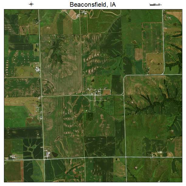 Beaconsfield, IA air photo map