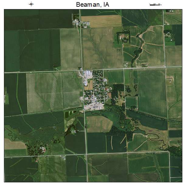 Beaman, IA air photo map