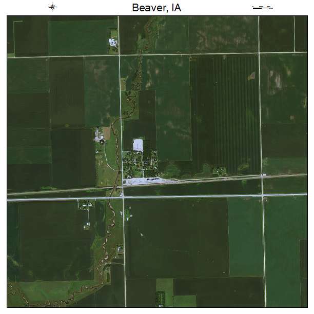 Beaver, IA air photo map