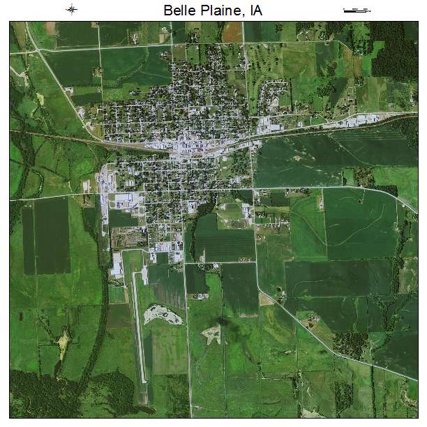 Belle Plaine, IA air photo map