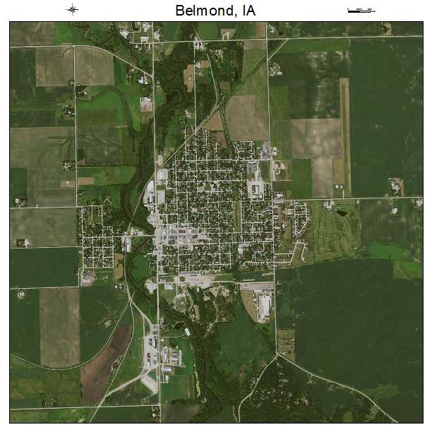 Belmond, IA air photo map