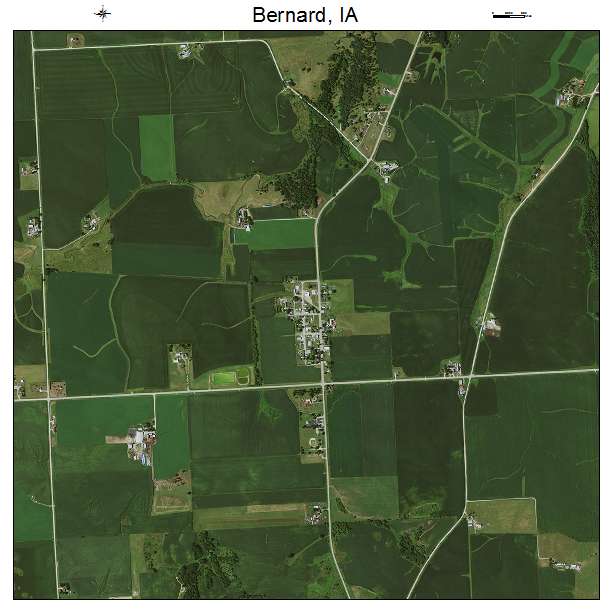 Bernard, IA air photo map