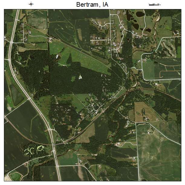 Bertram, IA air photo map