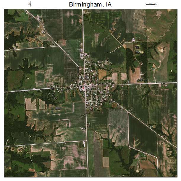 Birmingham, IA air photo map