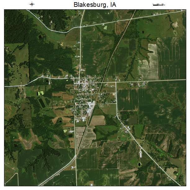 Blakesburg, IA air photo map