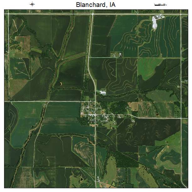 Blanchard, IA air photo map