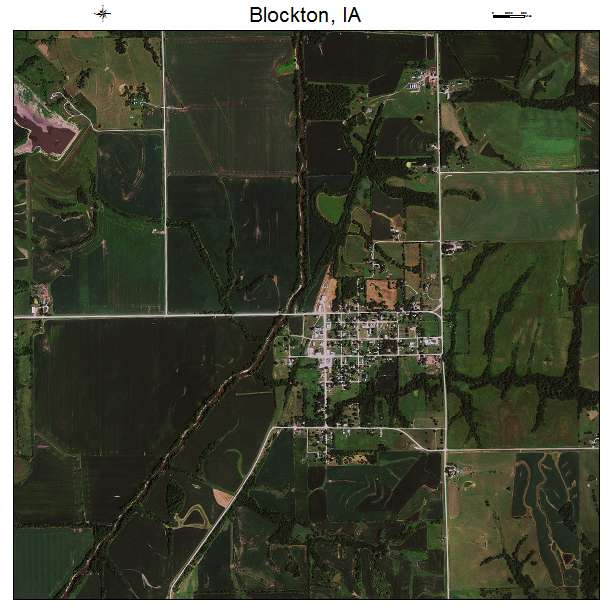 Blockton, IA air photo map