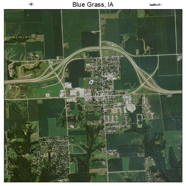 Blue Grass, IA air photo map