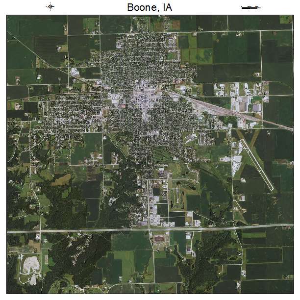 Boone, IA air photo map