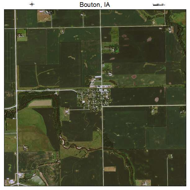 Bouton, IA air photo map