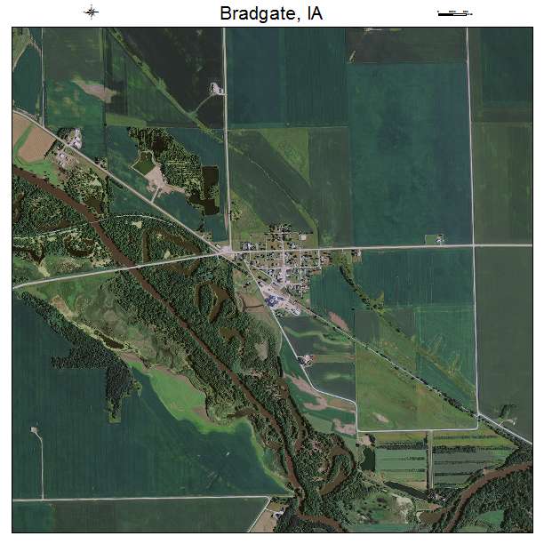 Bradgate, IA air photo map