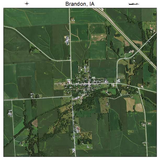 Brandon, IA air photo map