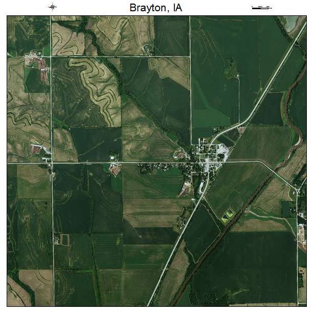 Brayton, IA air photo map