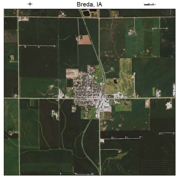 Breda, IA air photo map