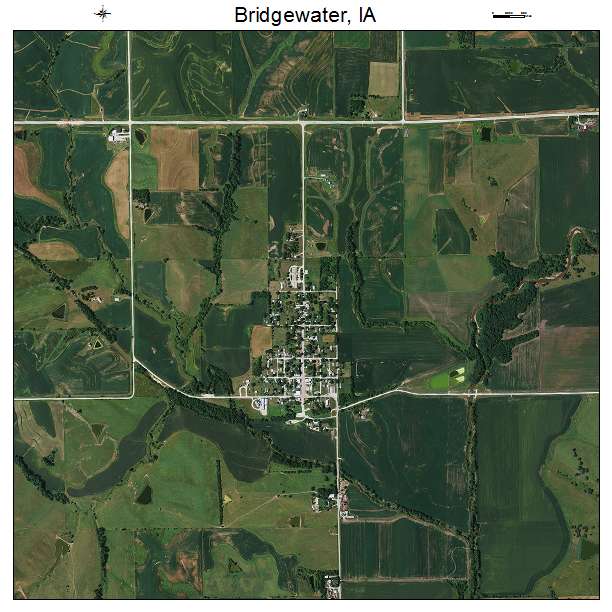 Bridgewater, IA air photo map