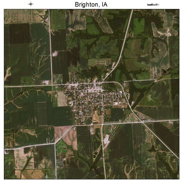 Brighton, IA air photo map