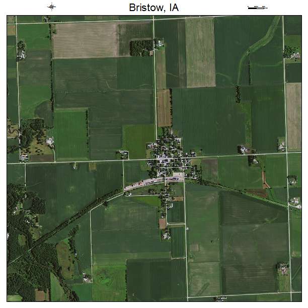 Bristow, IA air photo map