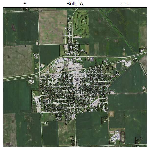 Britt, IA air photo map