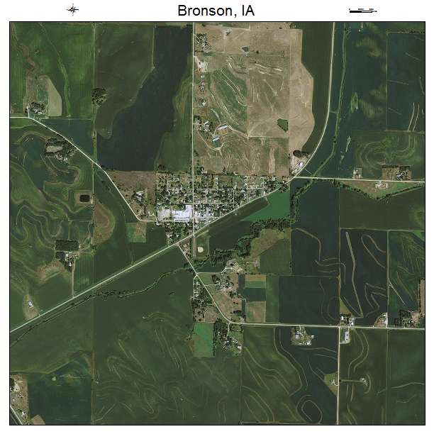Bronson, IA air photo map