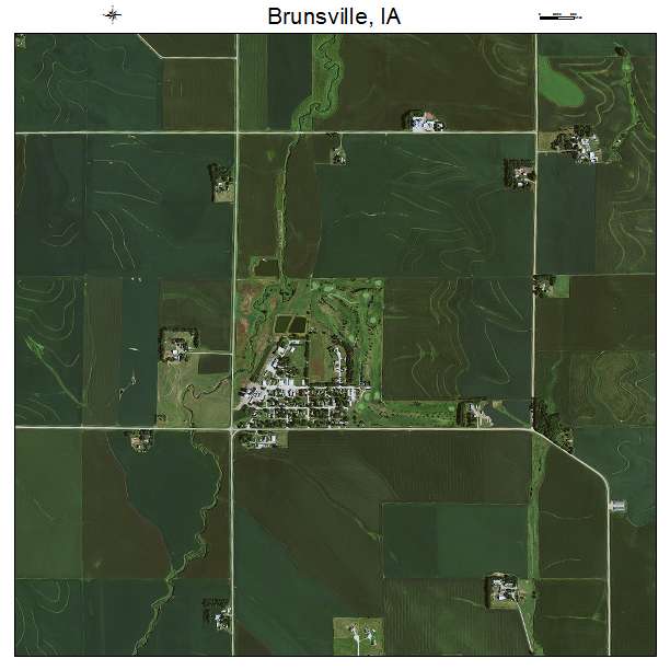 Brunsville, IA air photo map