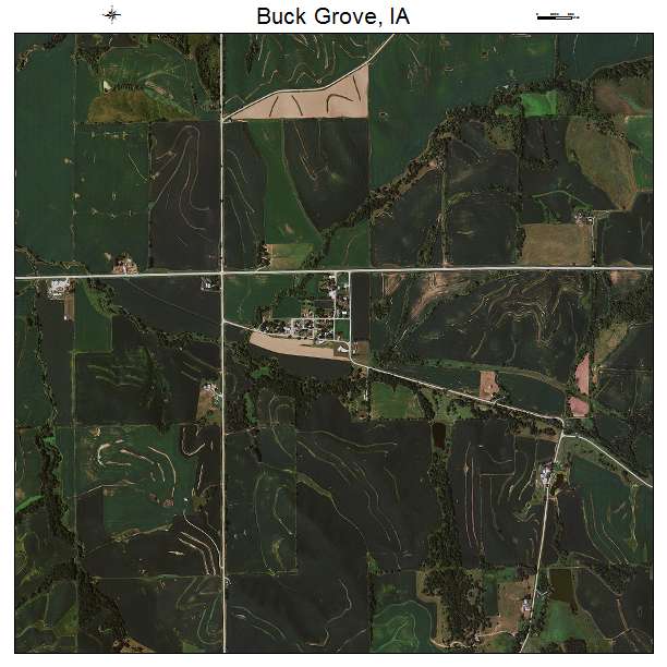 Buck Grove, IA air photo map