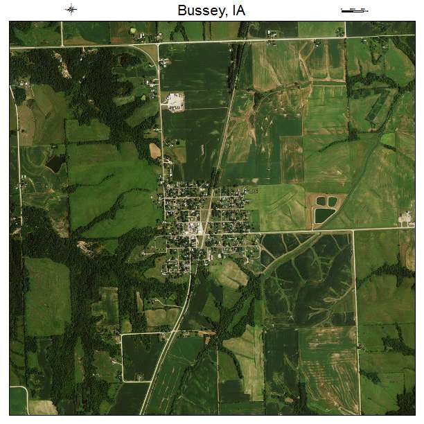 Bussey, IA air photo map