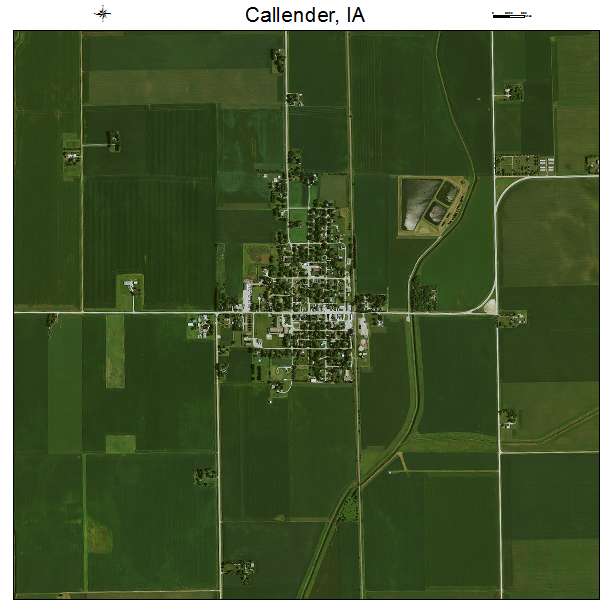 Callender, IA air photo map