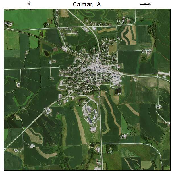 Calmar, IA air photo map