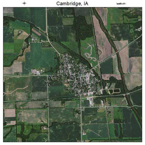 Cambridge, IA air photo map