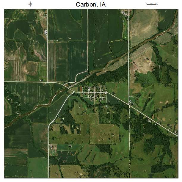 Carbon, IA air photo map