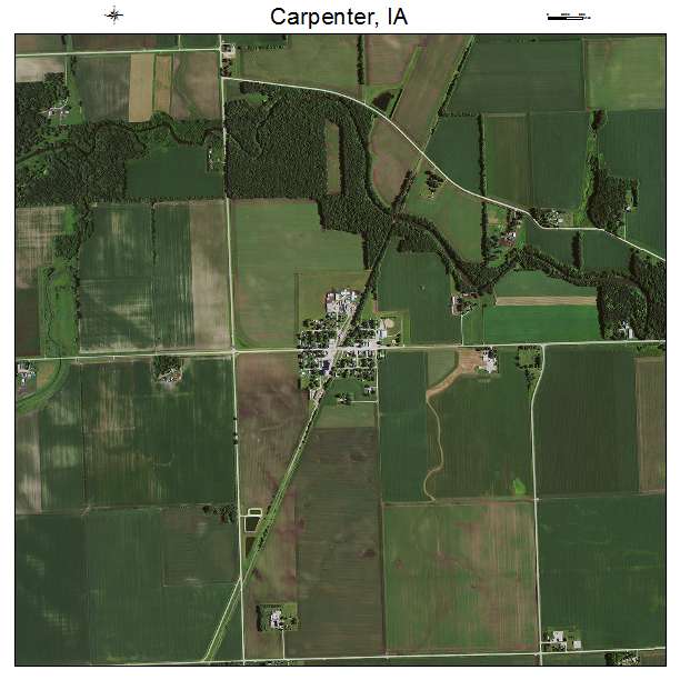 Carpenter, IA air photo map