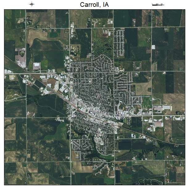Carroll, IA air photo map
