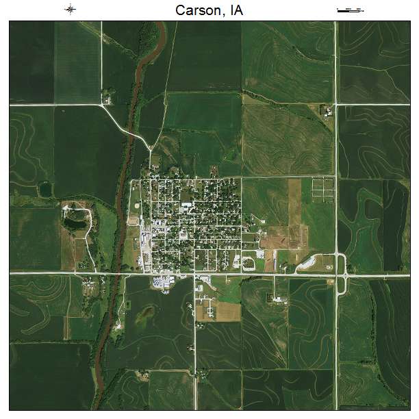 Carson, IA air photo map