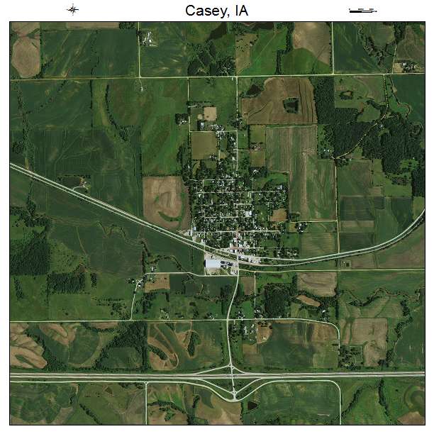 Casey, IA air photo map