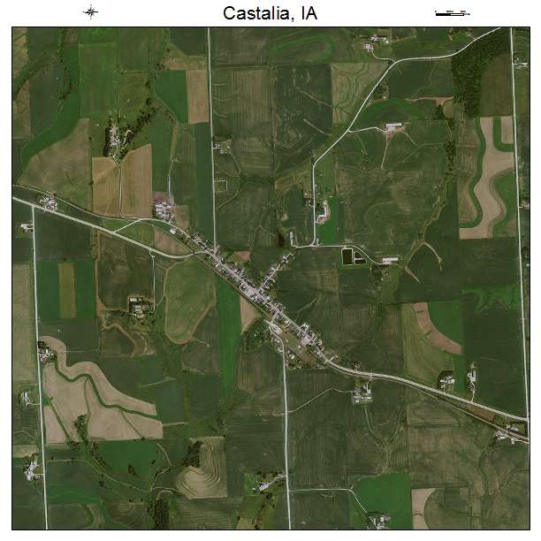 Castalia, IA air photo map