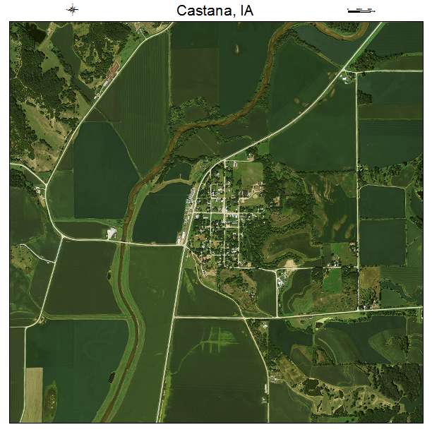 Castana, IA air photo map